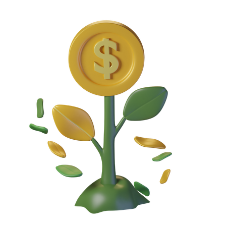 Money Plant  3D Icon