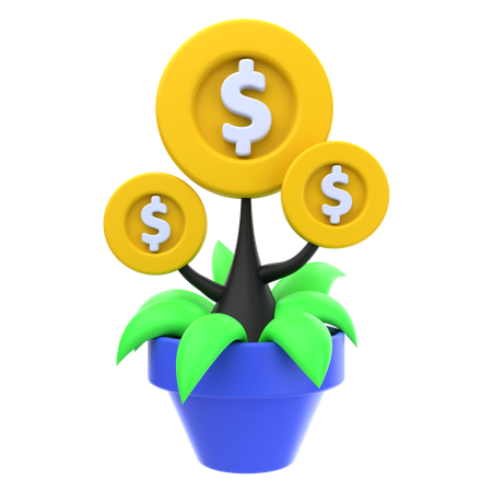 Money Plant  3D Icon