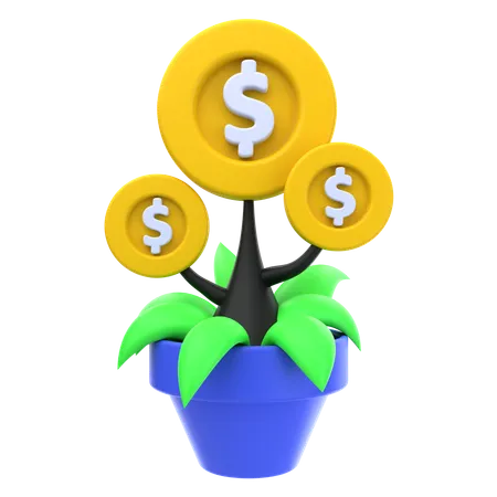 Money Plant  3D Icon