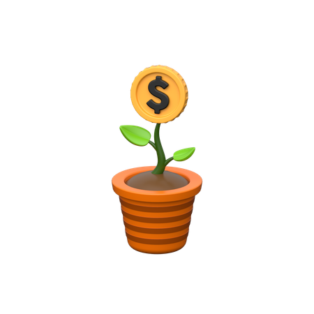 Money Plant  3D Icon