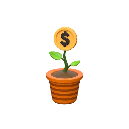 Money Plant  3D Icon