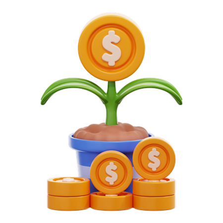 Money Plant  3D Icon