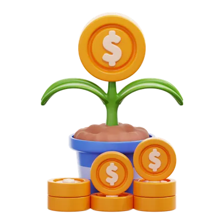 Money Plant  3D Icon