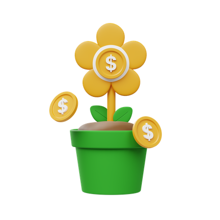 Money Plant  3D Icon