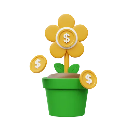 Money Plant  3D Icon