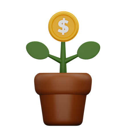 Money Plant  3D Icon