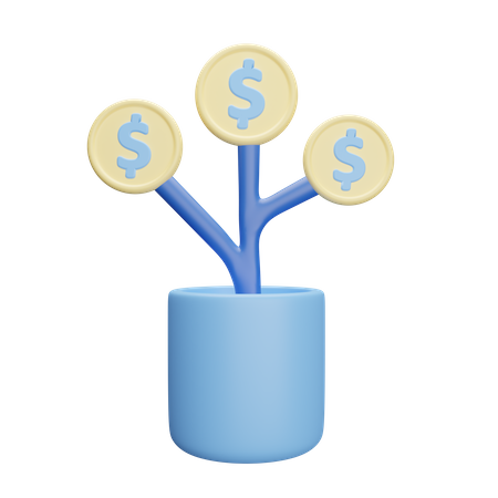 Money Plant  3D Icon