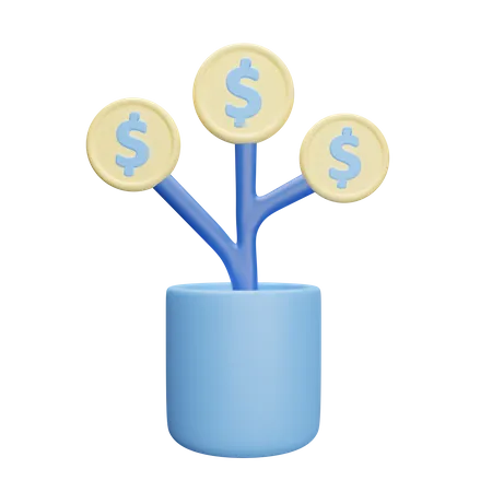 Money Plant  3D Icon