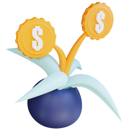 Money Plant  3D Icon