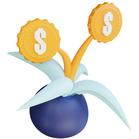 Money Plant  3D Icon