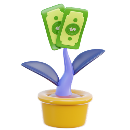 Money Plant  3D Icon
