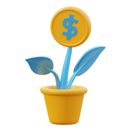 Money Plant  3D Icon