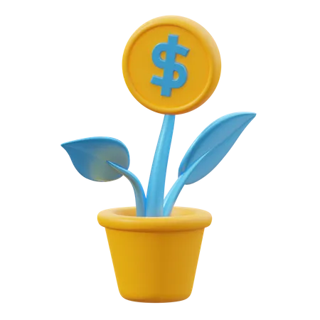 Money Plant  3D Icon