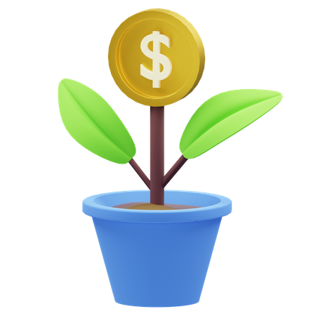 Money Plant  3D Icon