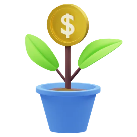 Money Plant  3D Icon