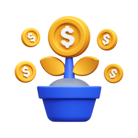 Money Plant  3D Icon