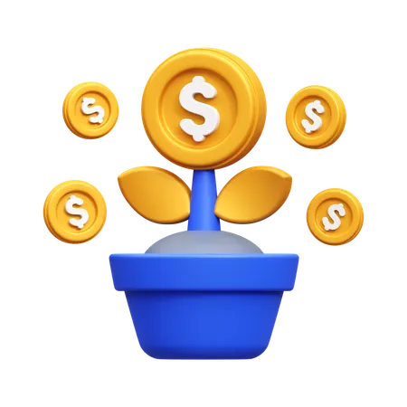 Money Plant  3D Icon