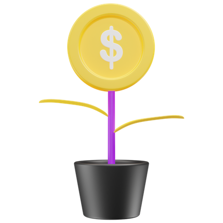 Money Plant  3D Icon