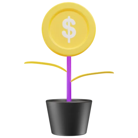 Money Plant  3D Icon