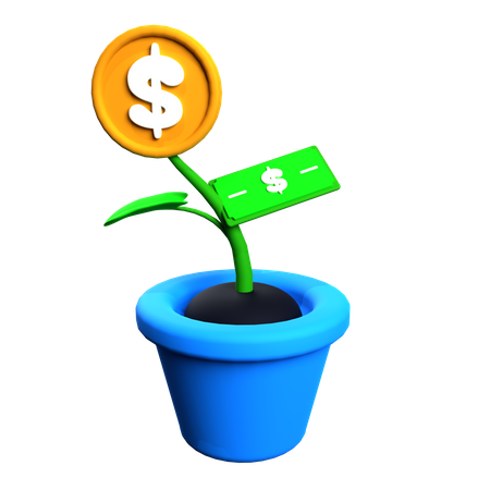 Money Plant  3D Icon