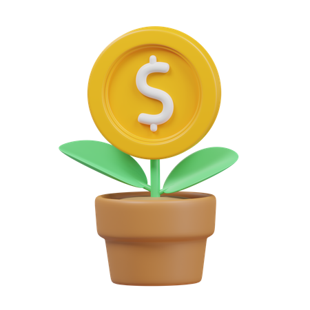 Money Plant  3D Icon