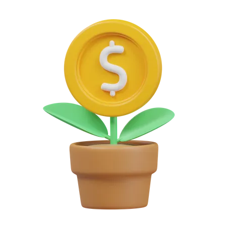 Money Plant  3D Icon