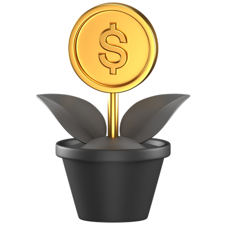 Money Plant  3D Icon