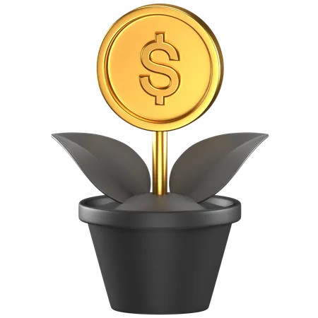 Money Plant  3D Icon