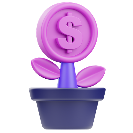 Money Plant  3D Icon