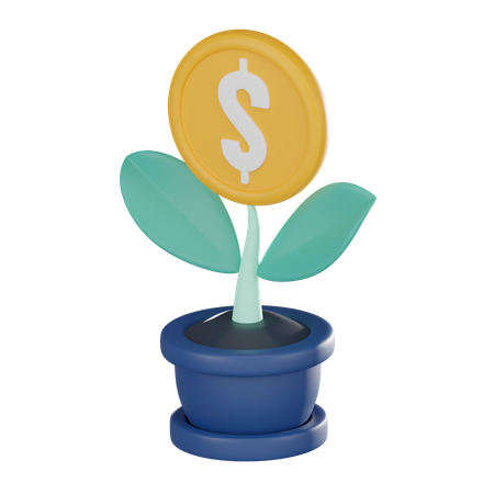 Money Plant  3D Icon