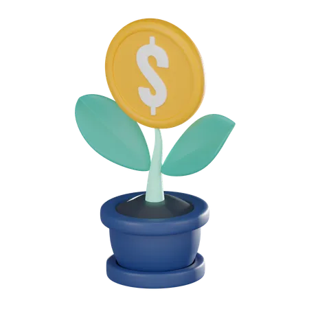 Money Plant  3D Icon