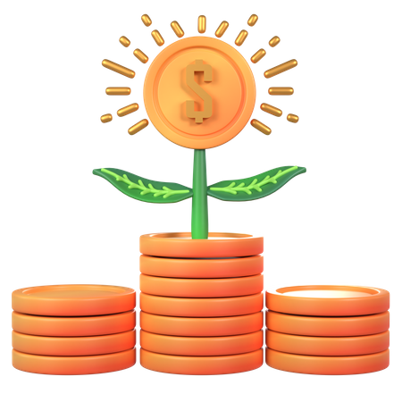 Money Plant  3D Icon