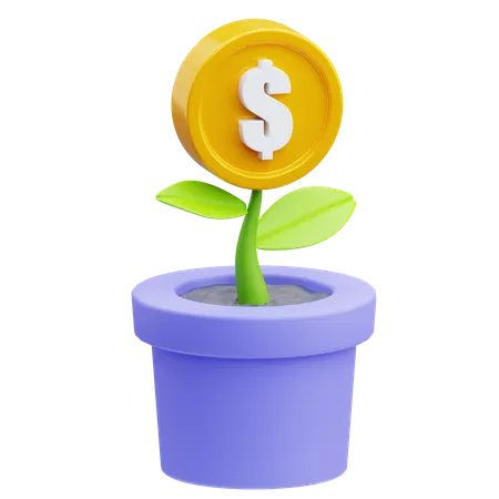 Money Plant  3D Icon