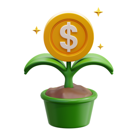 Money Plant  3D Icon