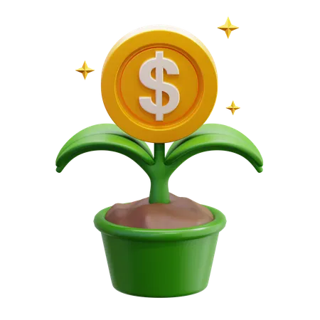 Money Plant  3D Icon