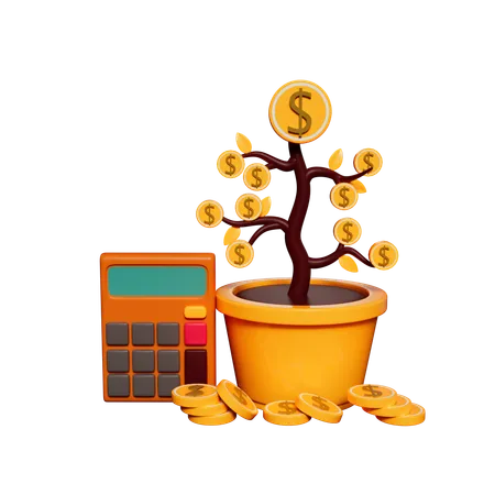 Money plant  3D Icon