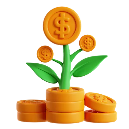 Money plant  3D Icon