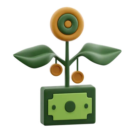 Money Plant  3D Icon