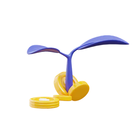 Money Plant  3D Icon