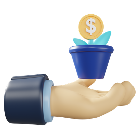 Money Plant  3D Icon