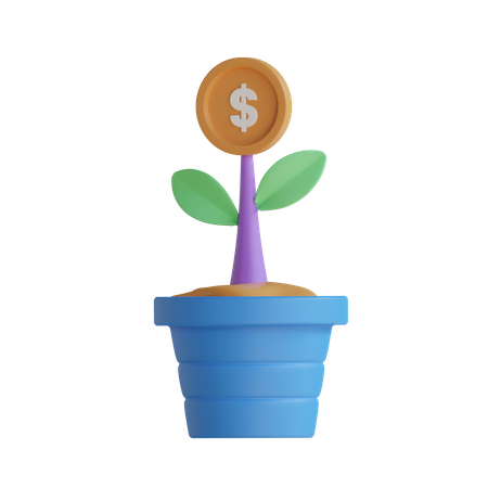 Money Plant  3D Icon