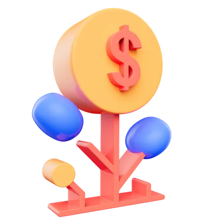 Money Plant  3D Icon