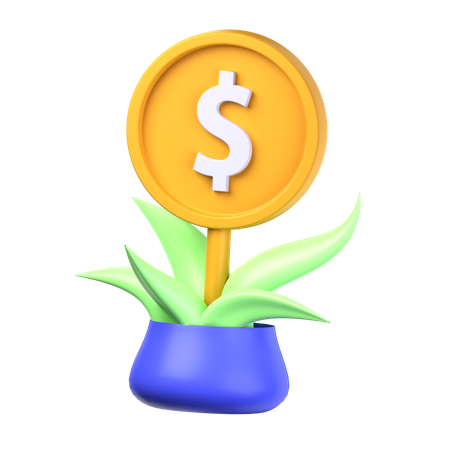 Money Plant  3D Icon