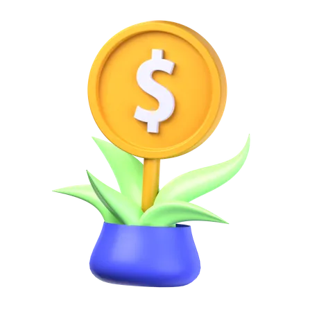 Money Plant  3D Icon