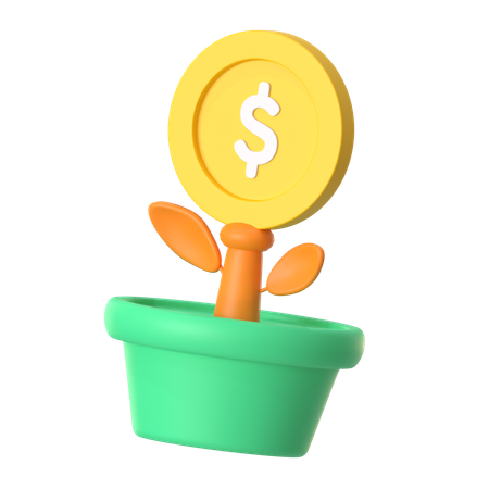 Money Plant  3D Icon