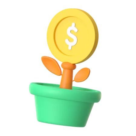 Money Plant  3D Icon