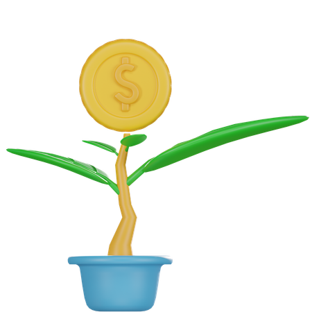 Money Plant  3D Icon