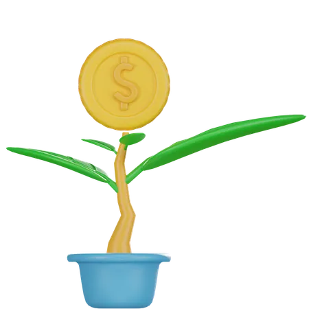 Money Plant  3D Icon