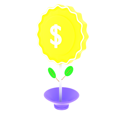 Money plant  3D Icon