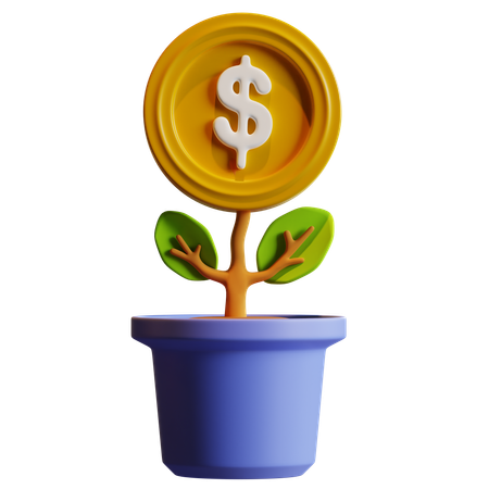 Money Plant  3D Icon